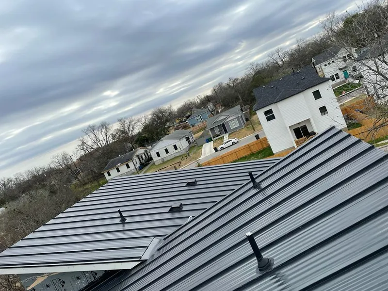 Standing seam metal roof panels with vents for Skylight Repair in Aberdeen